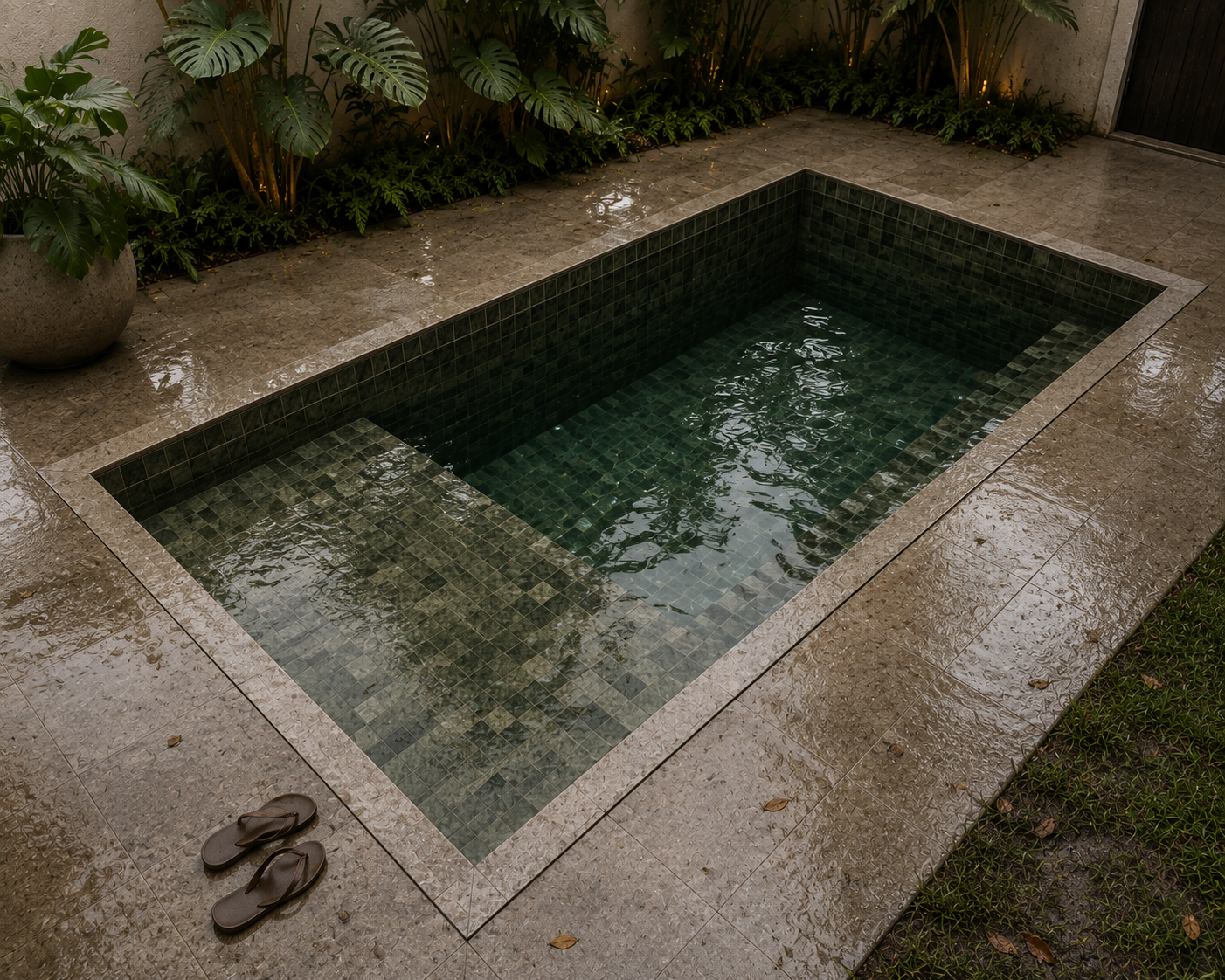 Piscina Elegance instalada e integrada ao ambiente